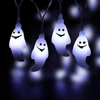 LED lyskæde med spøgelser - Hvidt lys 